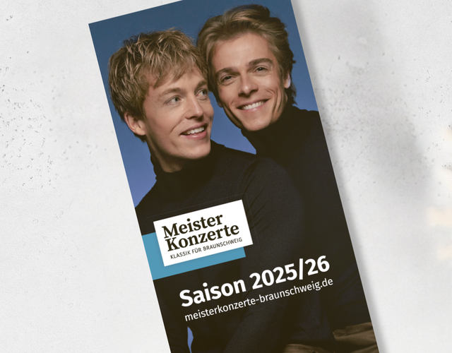 Cover der Saisonbroschüre der Meisterkonzerte Braunschweig für die Saison 2025/26